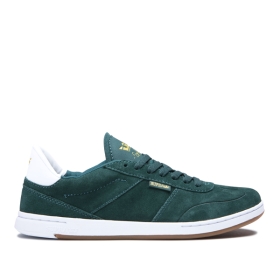 Supra Mens ELEVATE Low Top Shoes Evergreen/white | US-75894